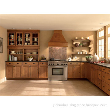 Modern Luxury Solid Wooden Designs of Kitchen Cabinets